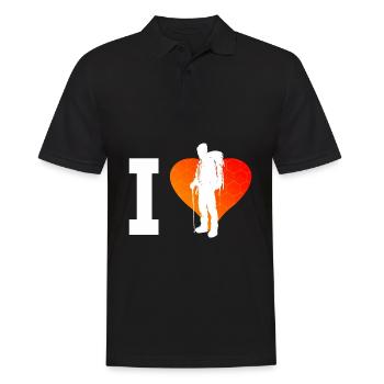 Boulder Climber Climbing Bouldering Climbing - Men's Polo Shirt - black - Front - Kai (181cm)