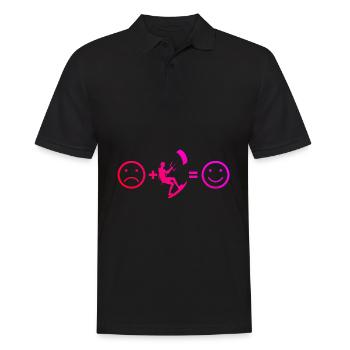 Kiten Kite Kitesurfing Kitesurfer Men - Men's Polo Shirt - black - Front - Kai (181cm)