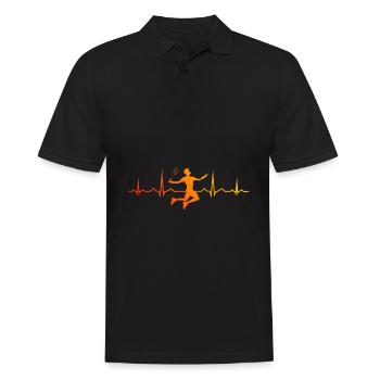 Joueurs de badminton hommes femmes squash badminton - Polo Homme - noir - Devant - Kai (181cm)