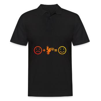 Dirt Biker Men's Dirt Bike Dirt Bike Motocross - Men's Polo Shirt - black - Front - Kai (181cm)