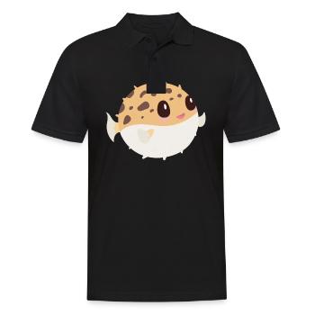 Kugelfisch - Männer Poloshirt - Schwarz - Vorne - Kai (181cm)