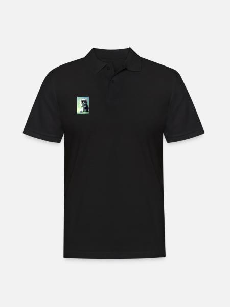 Petit bébé chat mignon - Polo Homme - noir
