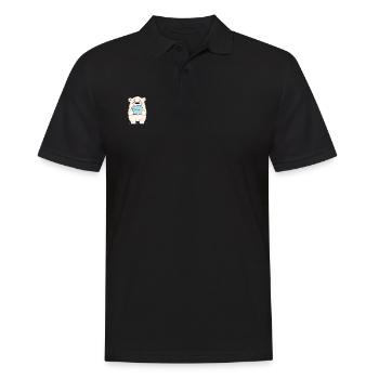Eisbären Retten - Männer Poloshirt - Schwarz - Vorne - Kai (181cm)