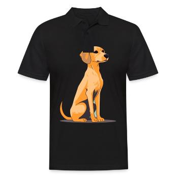 Niedliches Hundedesign für Hundebesitzer - Männer Poloshirt - Schwarz - Vorne - Kai (181cm)