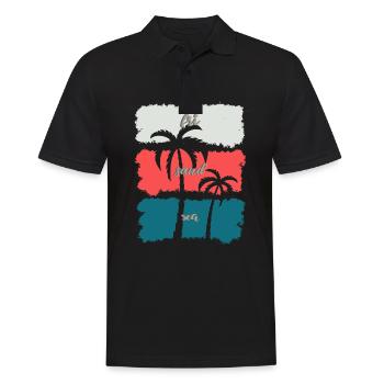 Sommer - Männer Poloshirt - Schwarz - Vorne - Kai (181cm)