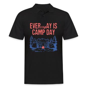 Everyday is Camp Day Camping Nature Lover Camper - Men's Polo Shirt - black - Front - Kai (181cm)