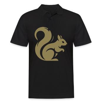 Minimalist Squirrel Silhouette - Men's Polo Shirt - black - Front - Kai (181cm)