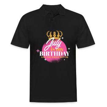 Juillet est mon anniversaire Oui Tout le mois Né en - Polo Homme - noir - Devant - Kai (181cm)