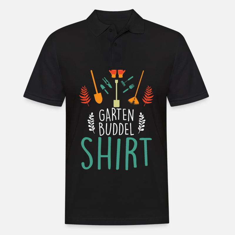 Garten Buddel Gärtner - Männer Poloshirt - Schwarz