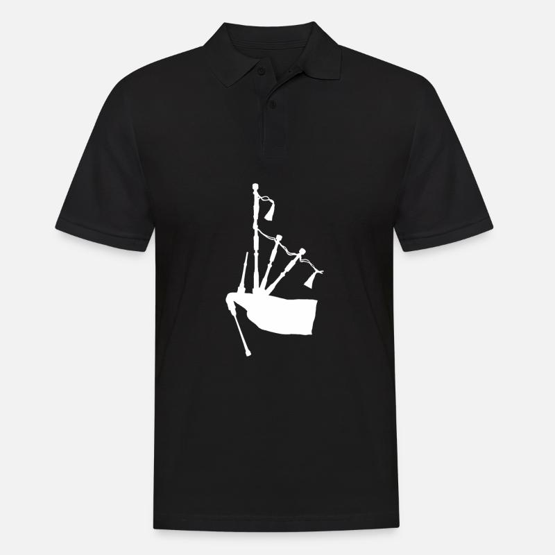 Dudelsack - Bagpipe - Männer Poloshirt - Schwarz