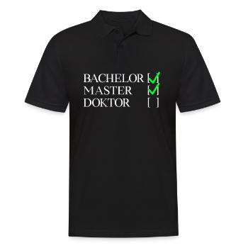 Bachelor Master Doctor | Master's Degree Gift - Men's Polo Shirt - black - Front - Kai (181cm)