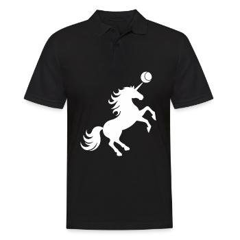 Licorne Joueur De Tennis Balle De Tennis Silhouette - Polo Homme - noir - Devant - Kai (181cm)