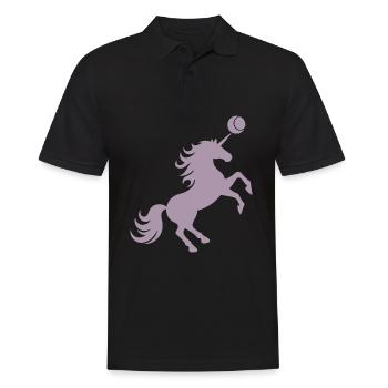 Licorne Joueur De Tennis Balle De Tennis Silhouette - Polo Homme - noir - Devant - Kai (181cm)