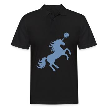 Licorne Joueur De Tennis Balle De Tennis Silhouette - Polo Homme - noir - Devant - Kai (181cm)