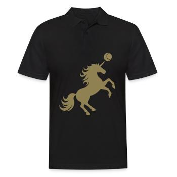 Licorne Joueur De Tennis Balle De Tennis Silhouette - Polo Homme - noir - Devant - Kai (181cm)