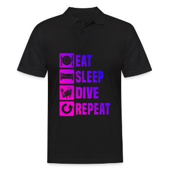 Diving Diver Scuba Taucher Tauchen Scuba Diver - Men's Polo Shirt - black - Front - Kai (181cm)
