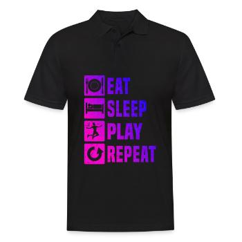 Women's Badminton Badminton Players Badminton - Men's Polo Shirt - black - Front - Kai (181cm)