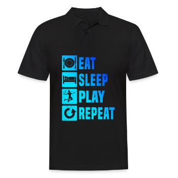 Squash Badminton Badminton Men's Badminton Player - Men's Polo Shirt - black - Front - Kai (181cm)