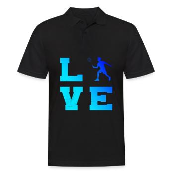 Badminton player Squash Badminton Badminton - Men's Polo Shirt - black - Front - Kai (181cm)