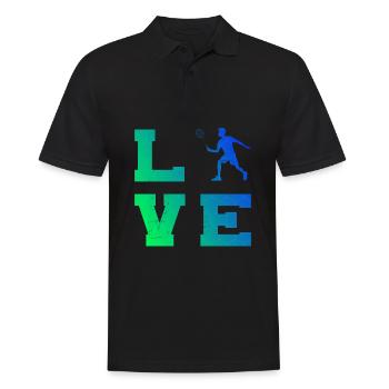 Badminton, badminton, badminton player, squash - Men's Polo Shirt - black - Front - Kai (181cm)