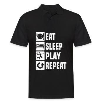 Badmintonspieler Squash Badminton Herren Damen - Männer Poloshirt - Schwarz - Vorne - Kai (181cm)