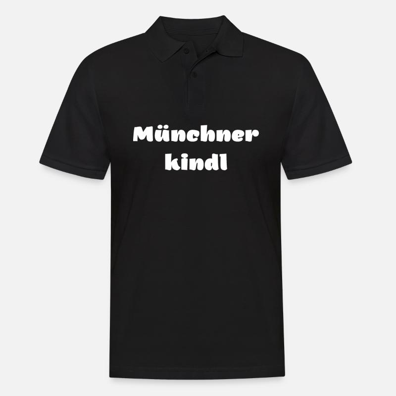 Münchner kindl - Männer Poloshirt - Schwarz
