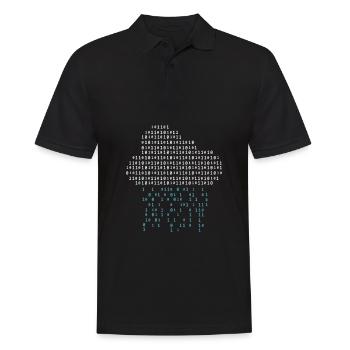 Programmeur de jeu binaire Cloud Rain Nerd Gamer - Polo Homme - noir - Devant - Kai (181cm)