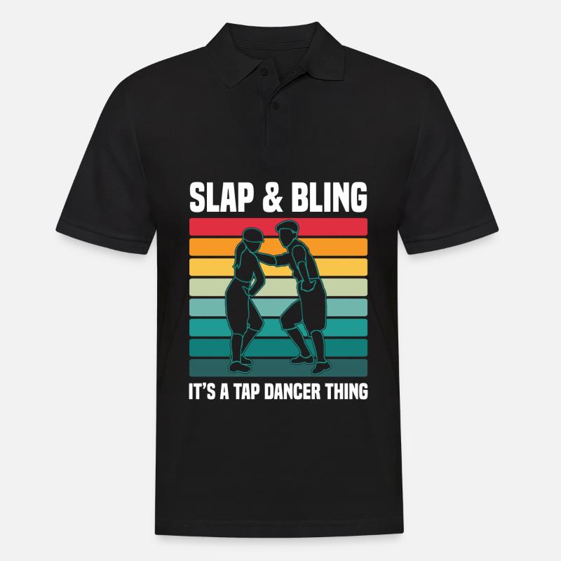 Stepptanz - Männer Poloshirt - Schwarz