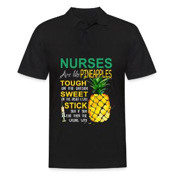 Nurses Pineapples - Polo Homme - noir - Devant - Kai (181cm)