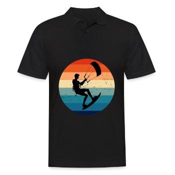 Women's Kiting Kitesurfer Kite Men's Kitesurfing - Men's Polo Shirt - black - Front - Kai (181cm)
