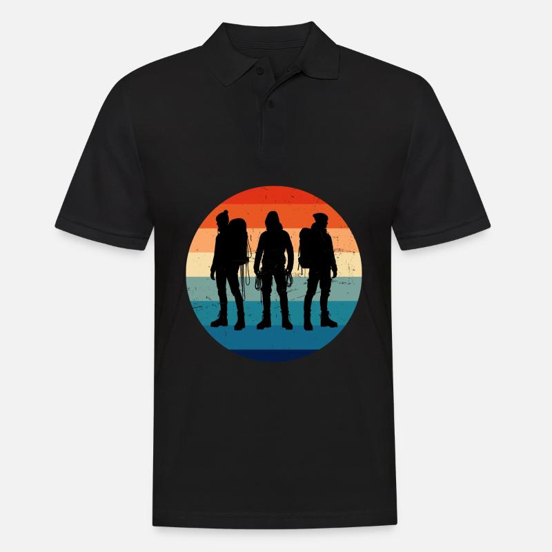 Bouldering Kletterer Boulder Climber Herren - Männer Poloshirt - Schwarz