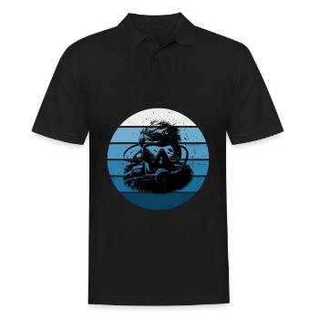 Diving Herren Scuba Tauchen Diver Tauchen - Männer Poloshirt - Schwarz - Vorne - Kai (181cm)