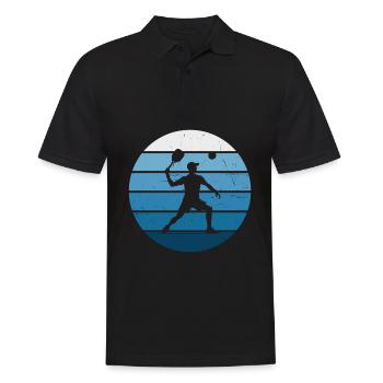 Racquetball Pickleball Men's Pickleball - Men's Polo Shirt - black - Front - Kai (181cm)