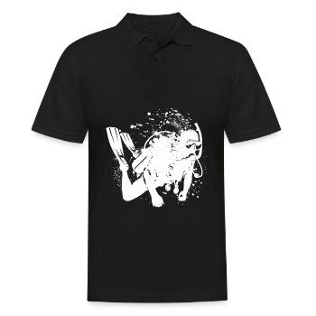 Women's Scuba Diving Scuba Diver Diving - Men's Polo Shirt - black - Front - Kai (181cm)