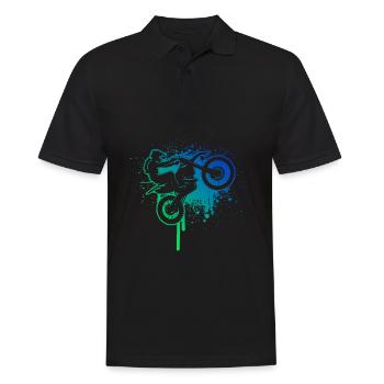 Dirt Bike Dirt Bike Women Dirt Biker Men - Men's Polo Shirt - black - Front - Kai (181cm)