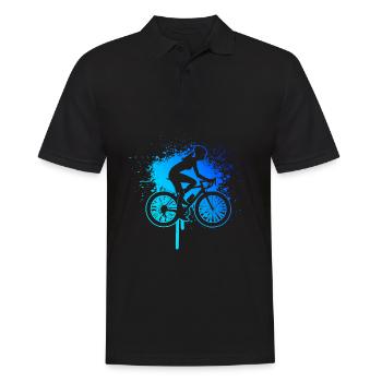 Velo Radfahren Radfahrer Fahrradfahren - Männer Poloshirt - Schwarz - Vorne - Kai (181cm)
