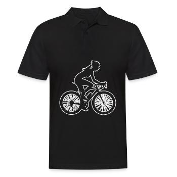 Men's Bike Cyclist Mtb Cycling - Men's Polo Shirt - black - Front - Kai (181cm)