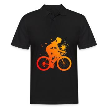 Velo Cycling Women Men Cyclists - Men's Polo Shirt - black - Front - Kai (181cm)