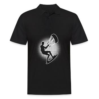 Kitesurf Kiten Kitesurfer Kite Kite Kitesurfing - Men's Polo Shirt - black - Front - Kai (181cm)