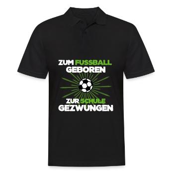 Fußball Fußballtrainer Schule Spruch Spieler - Männer Poloshirt - Schwarz - Vorne - Kai (181cm)