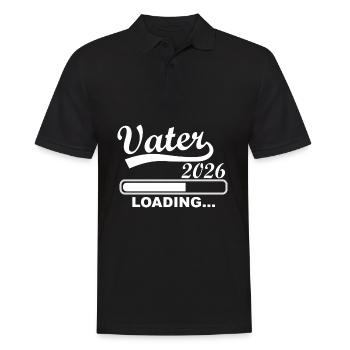 Vater 2026 Loading Bald Papa Werden - Männer Poloshirt - Schwarz - Vorne - Kai (181cm)