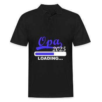 Opa 2025 loading, Ich werde 2025 Opa - Männer Poloshirt - Schwarz - Vorne - Kai (181cm)