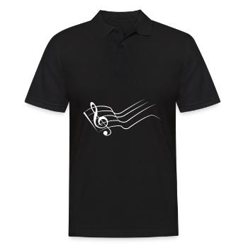 Clef / Music / Music - Men's Polo Shirt - black - Front - Kai (181cm)