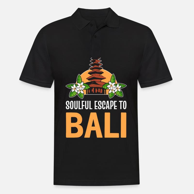 Bali - Männer Poloshirt - Schwarz