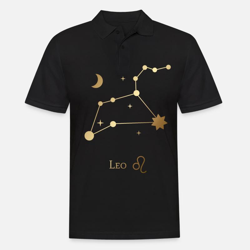 Leo/Löwe - Männer Poloshirt - Schwarz