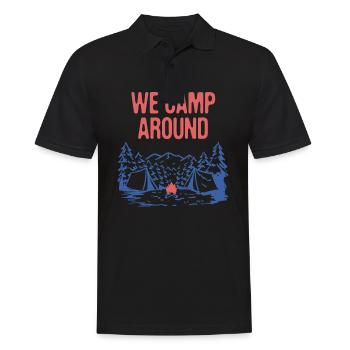 We Camp Around Summer Camping Tropical Camper - Männer Poloshirt - Schwarz - Vorne - Kai (181cm)