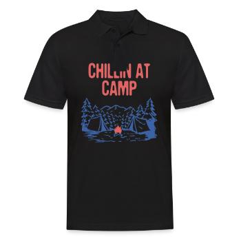 Chillin at Camp Summer Camping Tropical Camper - Men's Polo Shirt - black - Front - Kai (181cm)