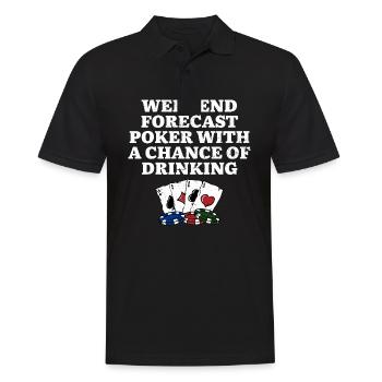 Weekend Forecast Poker Drinking Beer Lover Poker - Männer Poloshirt - Schwarz - Vorne - Kai (181cm)