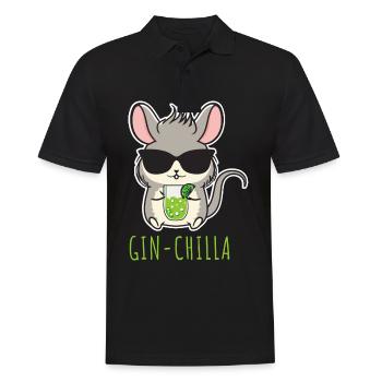 Gin- Chinchilla Gin - Männer Poloshirt - Schwarz - Vorne - Kai (181cm)