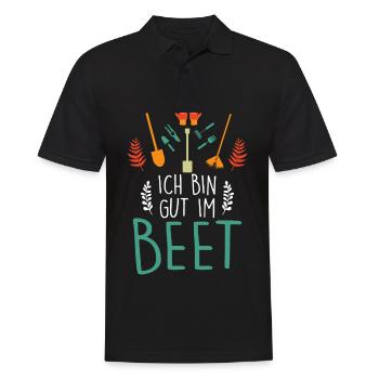 Ich Bin Gut Im Beet Gärtner - Männer Poloshirt - Schwarz - Vorne - Kai (181cm)